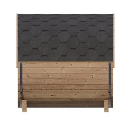SaunaLife Model E7 4-Person Barrel Sauna | ERGO Series 71” Outdoor