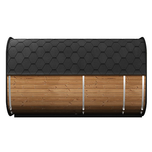SaunaLife Model CL12GCP Cube Sauna Suite with Dressing Room | 8-Person Outdoor Sauna