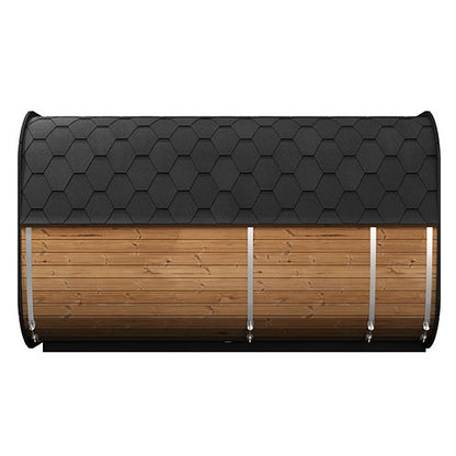 SaunaLife Model CL12GCP Cube Sauna Suite with Dressing Room | 8-Person Outdoor Sauna