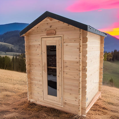 Leisurecraft CT Granby Cabin Sauna|Premium 3-Person Outdoor Sauna